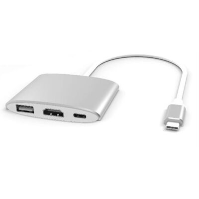 DINIC - USBC-HDMI-VC - Argento - Docking station DINIC - USBC-HDMI-VC - Argento - Docking station