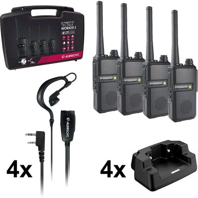 Albrecht Tectalk Worker 3 Funkgeräte-Set schwarz Albrecht Tectalk Worker 3 Funkgeräte-Set schwarz