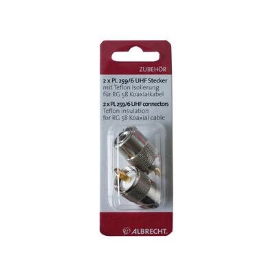 Connettore coassiale Albrecht 50120 - 2 pz - robusto RG58/U, Teflon, doppio blister Connettore coassiale Albrecht 50120 - 2 pz - robusto RG58/U, Teflon, doppio blister