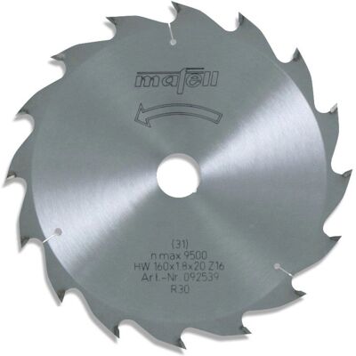 Mafell Kreissägeblatt - 160mm Hartmetall - Längsschnitte Mafell Kreissägeblatt - 160mm Hartmetall - Längsschnitte