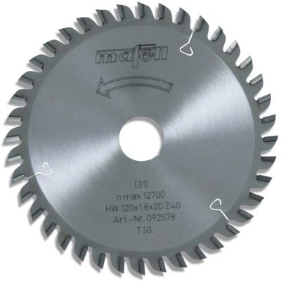 Hoja de Sierra Circular MAFELL - Z24, 40 Dientes, Laminados - 120x20 mm Hoja de Sierra Circular MAFELL - Z24, 40 Dientes, Laminados - 120x20 mm