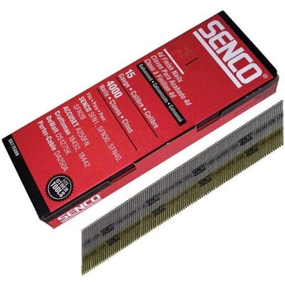 Senco Galvanised 15G x 50mm Nails - Finishing - Pack 4000 Senco Galvanised 15G x 50mm Nails - Finishing - Pack 4000