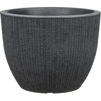 Vaso Scheurich Stony Black - Rotondo, 47cm - Uso Esterno Vaso Scheurich Stony Black - Rotondo, 47cm - Uso Esterno