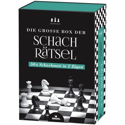 Boîte de puzzles d’échecs Moses - 50 mats en 2 coups Boîte de puzzles d’échecs Moses - 50 mats en 2 coups
