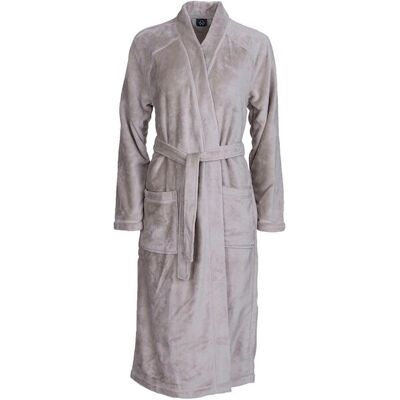 WEWO FASHION 5000 Damenbademantel - Kuschelig, recycelter Polyester, grau WEWO FASHION 5000 Damenbademantel - Kuschelig, recycelter Polyester, grau