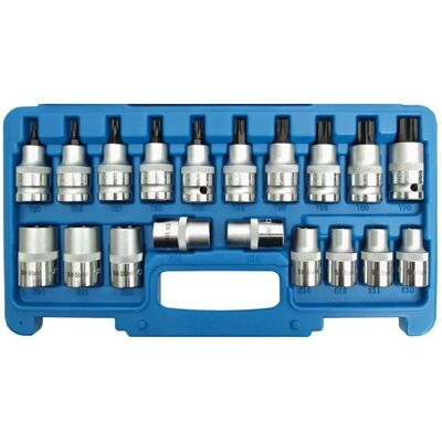 SW-Stahl 04180L Jeu de douilles en chrome-vanadium - 19 pièces 1/2" - Publicité SW-Stahl 04180L Jeu de douilles en chrome-vanadium - 19 pièces 1/2" - Publicité