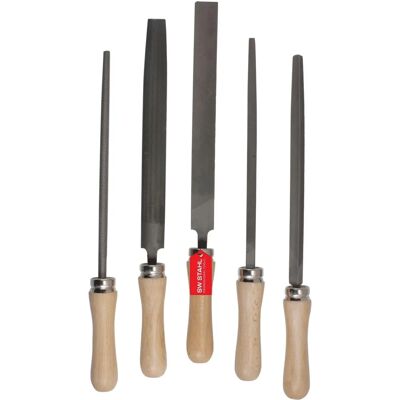 SW-Stahl 90902SB Metallfeilensatz - Flach, Dreieck, Quadrat, Halbkreis, Rund - 200mm SW-Stahl 90902SB Metallfeilensatz - Flach, Dreieck, Quadrat, Halbkreis, Rund - 200mm