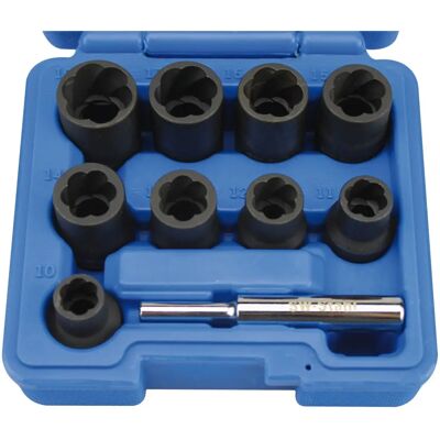 SW-Stahl Spiral Screwdriver Bits Set 10-19mm - Screwdriver Bits for Damaged Screws SW-Stahl Spiral Screwdriver Bits Set 10-19mm - Screwdriver Bits for Damaged Screws