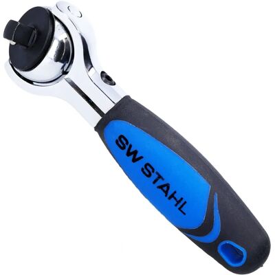 SW-STAHL Chave de catraca - 1/4 polegada, reversível, cabeça giratória 270° - Chave de catraca SW-STAHL Chave de catraca - 1/4 polegada, reversível, cabeça giratória 270° - Chave de catraca