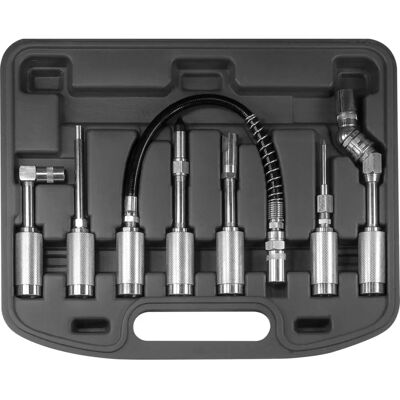 Conjunto de acessórios SW-Stahl 64315L para pistola de graxa - 7 peças Conjunto de acessórios SW-Stahl 64315L para pistola de graxa - 7 peças