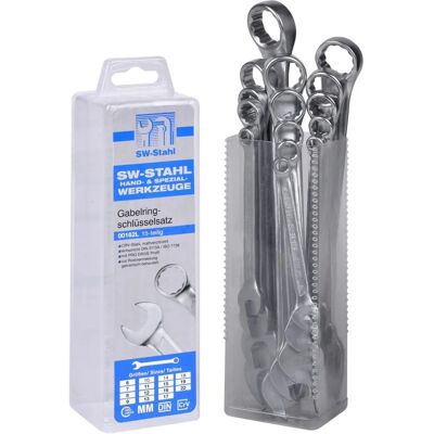 SW-STAHL 00162L Maul-Ring-Schlüssel-Set - 6-22mm, 15° SW-STAHL 00162L Maul-Ring-Schlüssel-Set - 6-22mm, 15°