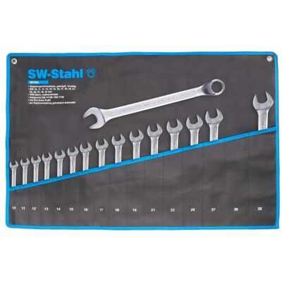 SW-Stahl 16-Piece Gabelringschlüssel Set - Open-end & Ring Spanners SW-Stahl 16-Piece Gabelringschlüssel Set - Open-end & Ring Spanners