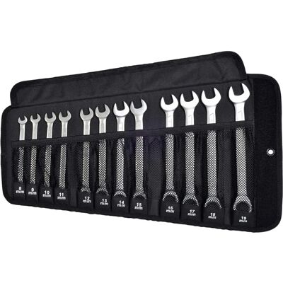 SW-Stahl 03510L Set aus Steck- und Ringschlüsseln - 12 Teile 8-19 mm SW-Stahl 03510L Set aus Steck- und Ringschlüsseln - 12 Teile 8-19 mm
