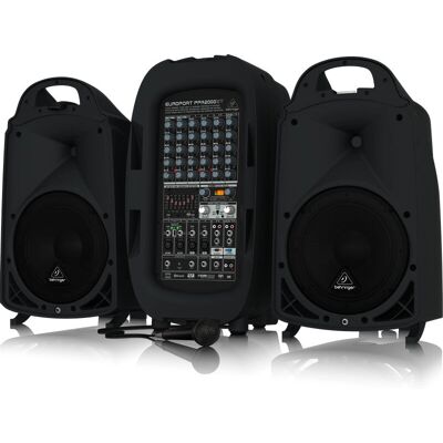 Behringer PPA2000BT Wireless Portable PA System - 2000W, Bluetooth, 8-Channel Mixer Behringer PPA2000BT Wireless Portable PA System - 2000W, Bluetooth, 8-Channel Mixer