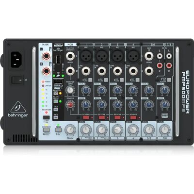 Behringer PMP500MP3 8-kanals forsterkermikser - Svart Behringer PMP500MP3 8-kanals forsterkermikser - Svart