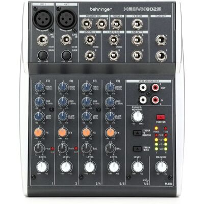 Behringer XENYX 802S - Kompakt analog mikser med USB for podcasting, streaming og innspilling Behringer XENYX 802S - Kompakt analog mikser med USB for podcasting, streaming og innspilling
