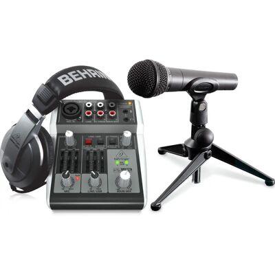 Behringer PODCASTUDIO 2 USB Kit - Inspelningsstudio för Podcasts & Ljud Behringer PODCASTUDIO 2 USB Kit - Inspelningsstudio för Podcasts & Ljud