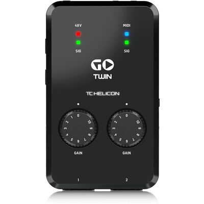 TC Helicon Go Twin - Tragbares Audio-Interface für iOS, Android, Mac, PC TC Helicon Go Twin - Tragbares Audio-Interface für iOS, Android, Mac, PC