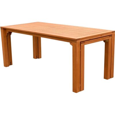 MERXX Flex Ausziehtisch im Garten - Braun MERXX Flex Ausziehtisch im Garten - Braun