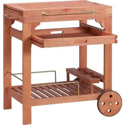 MERXX Multifunktions-Servierwagen - Ausziehbar Eukalyptusholz - 84cm Hoch MERXX Multifunktions-Servierwagen - Ausziehbar Eukalyptusholz - 84cm Hoch