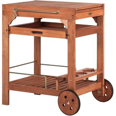 MERXX Multifunktions-Servierwagen - Ausziehbar Eukalyptusholz - 84cm Hoch MERXX Multifunktions-Servierwagen - Ausziehbar Eukalyptusholz - 84cm Hoch