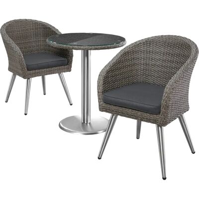 MERXX Paris Boulevard Balkonset - Runder Tisch, 2 Sitzplätze, Stahlrahmen MERXX Paris Boulevard Balkonset - Runder Tisch, 2 Sitzplätze, Stahlrahmen