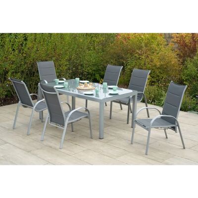 MERXX Amalfi Gartenmöbel-Set - Silber MERXX Amalfi Gartenmöbel-Set - Silber