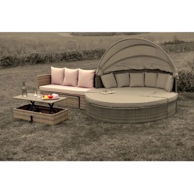 MERXX Riva Garten-Set - 6 Sitze, Höhenverstellbarer Tisch MERXX Riva Garten-Set - 6 Sitze, Höhenverstellbarer Tisch