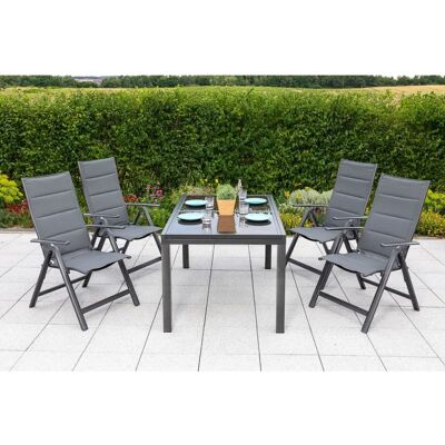 MERXX Taviano Gartenmöbelset - Für Außenbereich, 4 Stühle & 1 Tisch MERXX Taviano Gartenmöbelset - Für Außenbereich, 4 Stühle & 1 Tisch