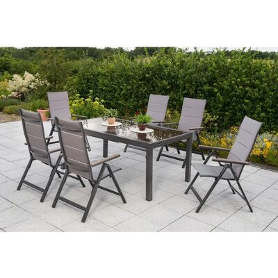 Merxx Trivero Outdoor Essgruppe - Ausziehbarer Tisch & 6 Stühle Merxx Trivero Outdoor Essgruppe - Ausziehbarer Tisch & 6 Stühle