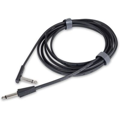 RockBoard 3m Flaches Instrumentenkabel - Gerade/Abgewinkelt - Schwarz RockBoard 3m Flaches Instrumentenkabel - Gerade/Abgewinkelt - Schwarz