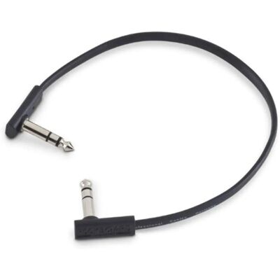 RockBoard Flat TRS Black 30 cm Angled - Audio Cable RockBoard Flat TRS Black 30 cm Angled - Audio Cable