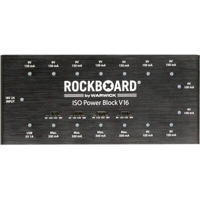 RockBoard V16 Tápegység - Elszeparált többcsatornás tápegység pedálokhoz RockBoard V16 Tápegység - Elszeparált többcsatornás tápegység pedálokhoz