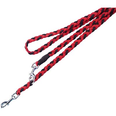 Nobby 73126-03 Führleine für Hunde - Geflochtenes Nylon, 200cm, Rot/Schwarz Nobby 73126-03 Führleine für Hunde - Geflochtenes Nylon, 200cm, Rot/Schwarz