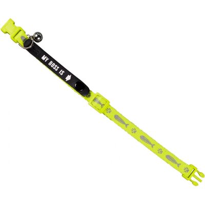 Collier en nylon jaune Nobby 78070-03 - Réglable, Réfléchissant, Clocher Collier en nylon jaune Nobby 78070-03 - Réglable, Réfléchissant, Clocher