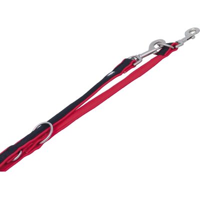Nobby 80549-01 Dog/Cat Lead - Adjustable, Nylon, 2m, Red, Black Nobby 80549-01 Dog/Cat Lead - Adjustable, Nylon, 2m, Red, Black