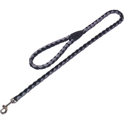 Nobby Corda Nylon Hundeleine - 1m, Schwarz-Grau - Leine Nobby Corda Nylon Hundeleine - 1m, Schwarz-Grau - Leine
