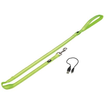 Correa de perro LED Nobby Starlight FLASH, M-L: 120cm, 25mm, amarillo neón - Correa para perros Correa de perro LED Nobby Starlight FLASH, M-L: 120cm, 25mm, amarillo neón - Correa para perros