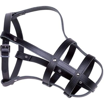 Nobby Lederen Hondenmuilkorf Maat 10 - 42-52 cm - Zwart Nobby Lederen Hondenmuilkorf Maat 10 - 42-52 cm - Zwart