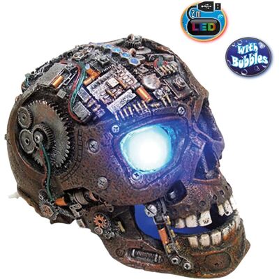 Nobby Decorazione Acquario Teschio Cyborg LED - Decorazione Nobby Decorazione Acquario Teschio Cyborg LED - Decorazione