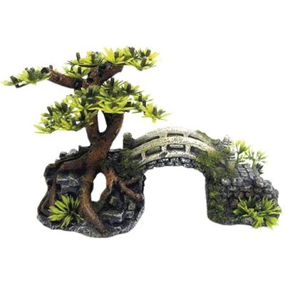 Nobby Aqua Ornaments Bridge with Bonsai - Aquarium Decoration Nobby Aqua Ornaments Bridge with Bonsai - Aquarium Decoration