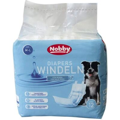 Nobby Hundewindeln - 12 Stück - Verstellbar, Sehr Sauggfähig Nobby Hundewindeln - 12 Stück - Verstellbar, Sehr Sauggfähig