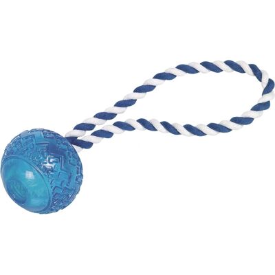 Nobby 60011 - TPR Ball with Rope - 26cm Dog Toy Nobby 60011 - TPR Ball with Rope - 26cm Dog Toy
