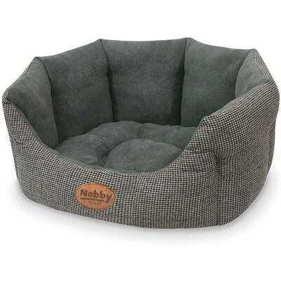 Lit pour chien ovale Nobby Josi - Microfibre, Gris, 65x57x22cm - Publicité Lit pour chien ovale Nobby Josi - Microfibre, Gris, 65x57x22cm - Publicité