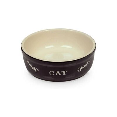 Nobby 73351 Bol en céramique pour chats - Noir/Beige - Publicité Nobby 73351 Bol en céramique pour chats - Noir/Beige - Publicité