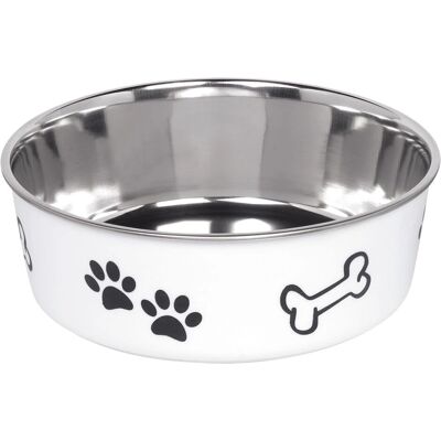 Nobby 73833 Stainless Steel Dog/Cat Bowl - White - Food Bowl Nobby 73833 Stainless Steel Dog/Cat Bowl - White - Food Bowl