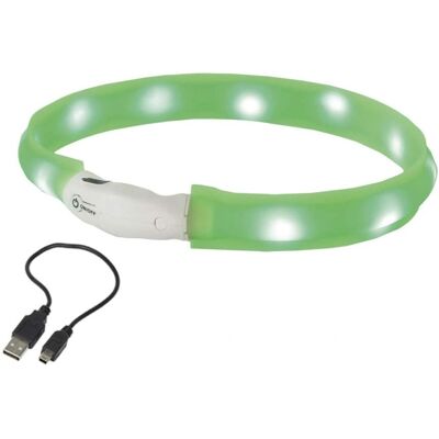 Nobby LED Hundhalsband - 40cm, 25mm, Grön - Synlighet Nobby LED Hundhalsband - 40cm, 25mm, Grön - Synlighet