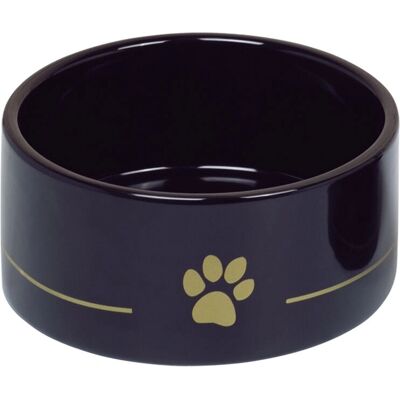 Nobby Hund/Katzenschale - Keramik Golden Paw, Ø 18cm - Schwarz/Gold Nobby Hund/Katzenschale - Keramik Golden Paw, Ø 18cm - Schwarz/Gold