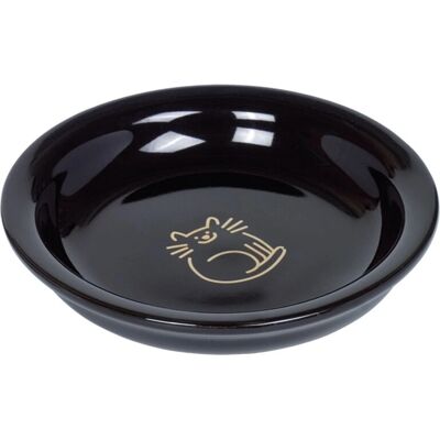 Nobby Bol en céramique Golden Cat - Ø 14 x 2 cm - 0,1 l - noir - Publicité Nobby Bol en céramique Golden Cat - Ø 14 x 2 cm - 0,1 l - noir - Publicité