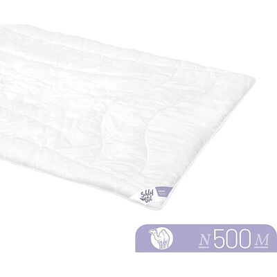 Schlafstil N500 - Leichte weiße Kamelhaardecke für Allergiker Schlafstil N500 - Leichte weiße Kamelhaardecke für Allergiker